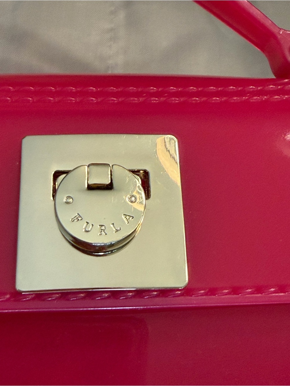 Furla Hot Pink Jelly Crossbody Bag EUC
With free Furla Bag Charm - Picture 6 of 16